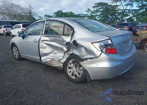 2012 Honda Civic Lx z USA, uszkodzony, nr VIN 2HGFB2F50CH566504